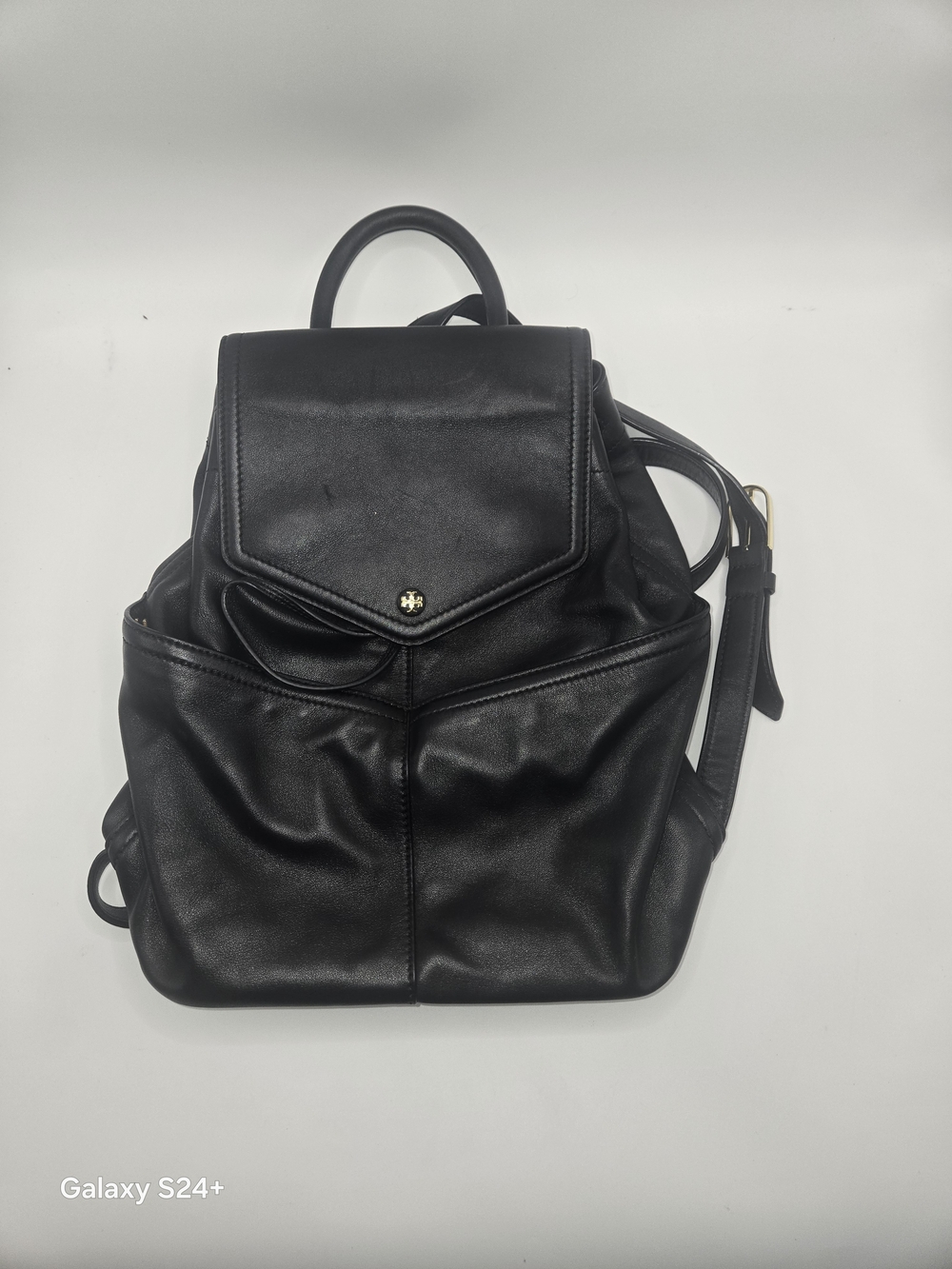 Tory Burch Carter Flap Backpack Black